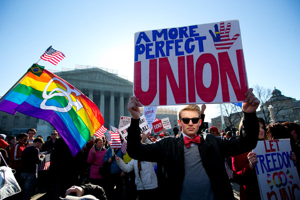 Outside the Supreme Court today. Doug Mills/The New York Times