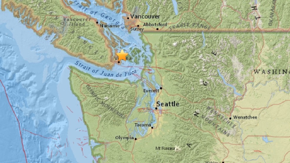 Quake of 4.8 magnitude hits near Vancouver Island, felt on North Olympic Peninsula