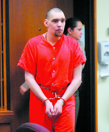 Kevin A. Bradfield of Port Angeles enters Clallam County Superior Court on Wednesday. He agreed to a plea deal to avoid a jury trial. Keith Thorpe/Peninsula Daily News