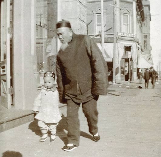 The Chinese man and child have been identified as Gloria Lung Wakayama's great-grandfather Eng Hock Gem