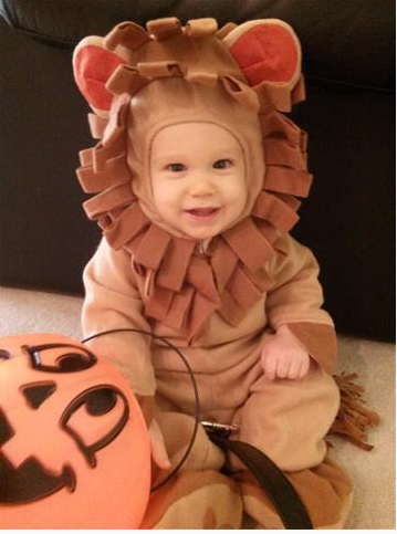 1st (Newborn-12 mo.) – Josiah in his lion costume. "Hear me ROAR."