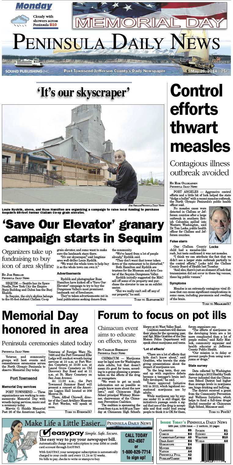 PDN's front page for today's Jefferson County readers.