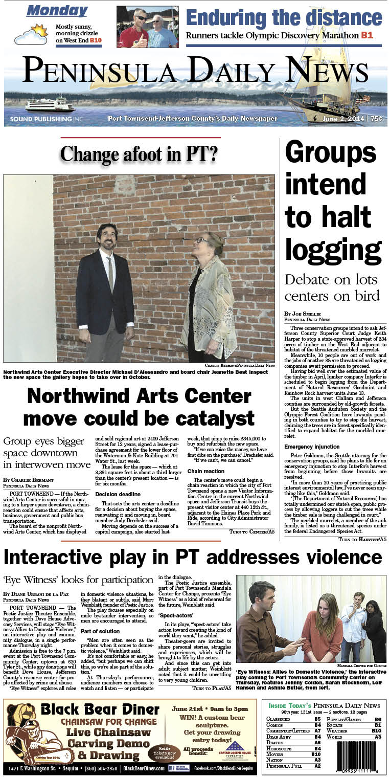 PDN's front page for today's Jefferson County readers.