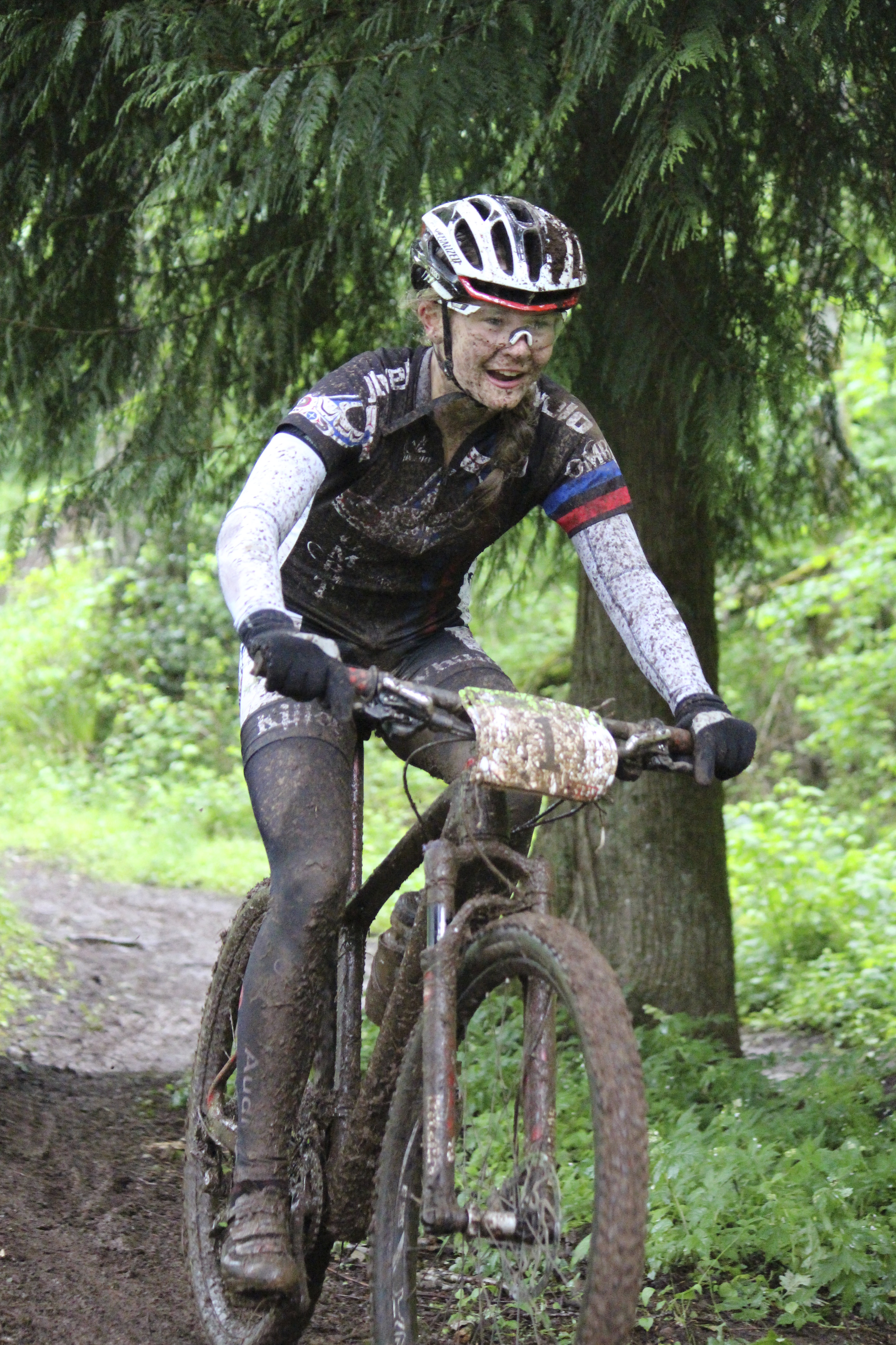 Cassie Ross of the Olympic Mountain Bike Team won the state title in the varsity division.