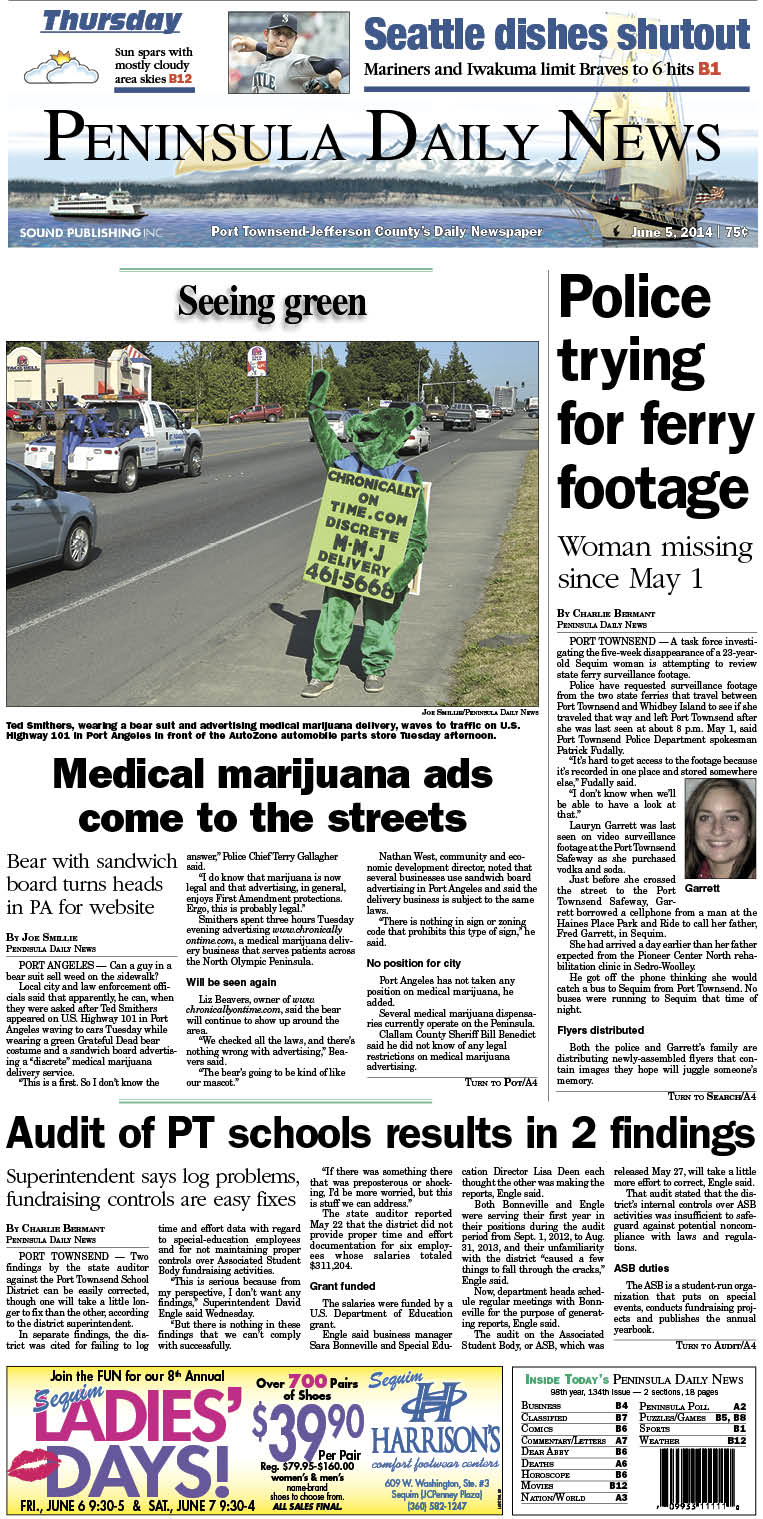 PDN's front page for today's Jefferson County readers.