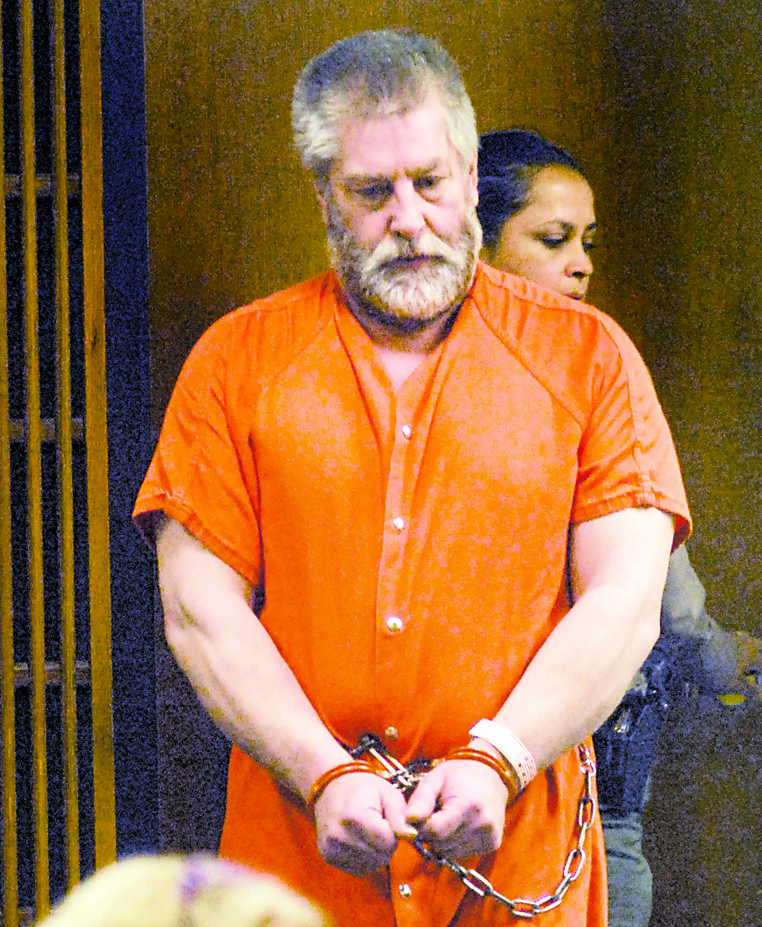 Barry Swegle of Port Angeles appears in Clallam County Superior Court last Friday. He remains in jail on $1 million bond. Keith Thorpe/Peninsula Daily News