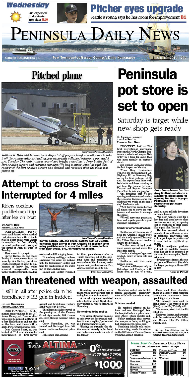 PDN's front page for today's Jefferson County readers. There's more inside that isn't online!