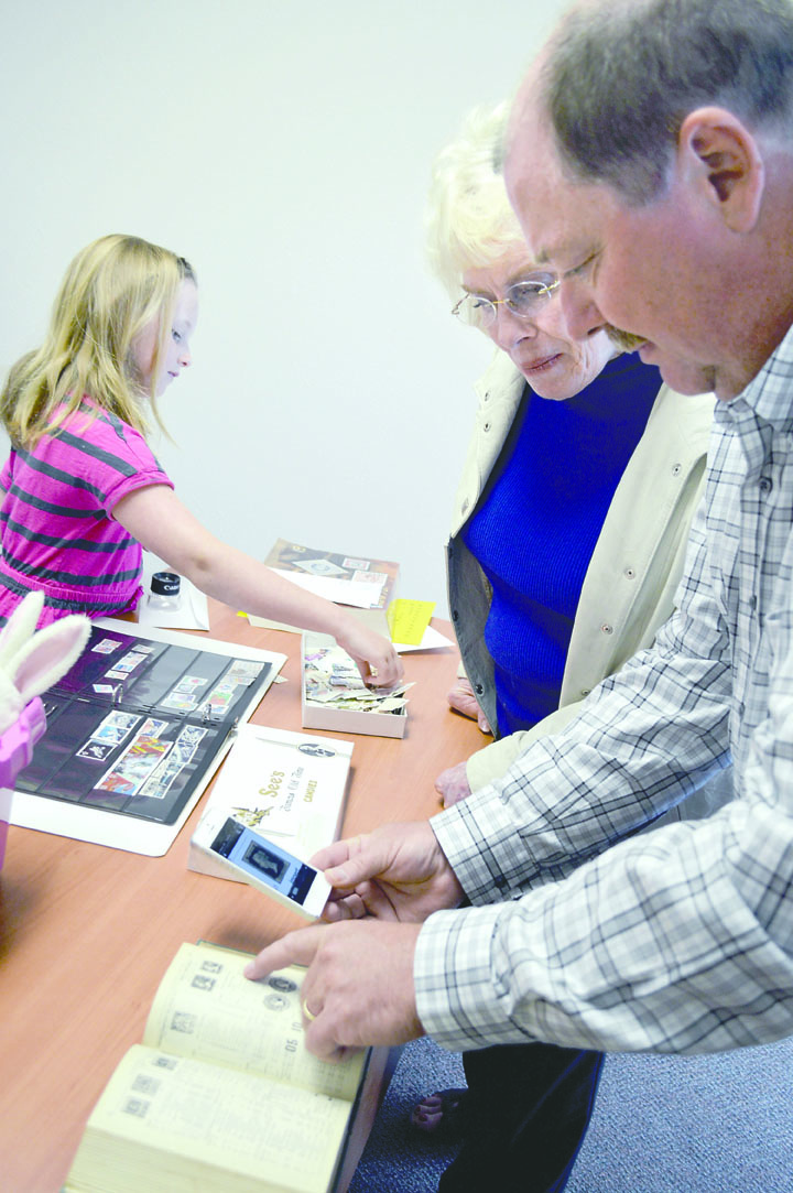 Longtime stamp collector Phil Castell