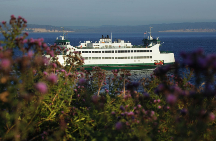 The Salish sails west out of Keystone Harbor towards Port Townsend on a recent evening. The (Everett) Herald