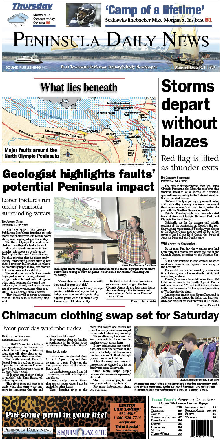 PDN's front page for today's Jefferson County readers. There's more inside that isn't online!