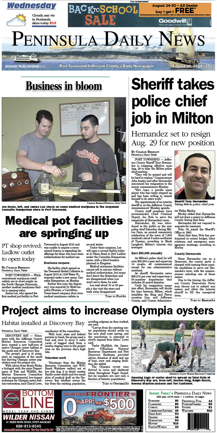 PDN's front page for today's Jefferson County readers. There's more inside that isn't online!