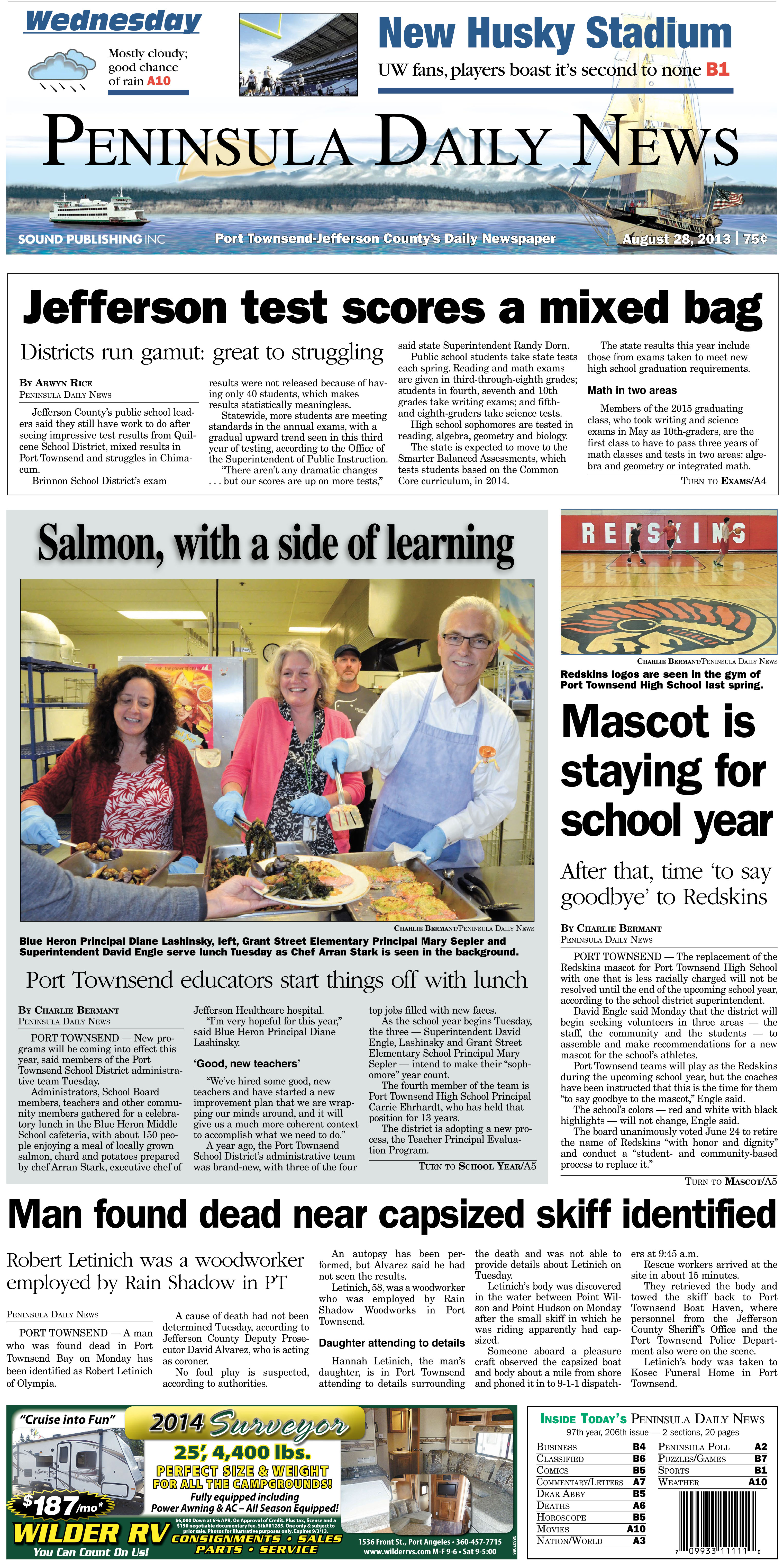 PDN's Wednesday front page for Jefferson County. (Click on image to enlarge)