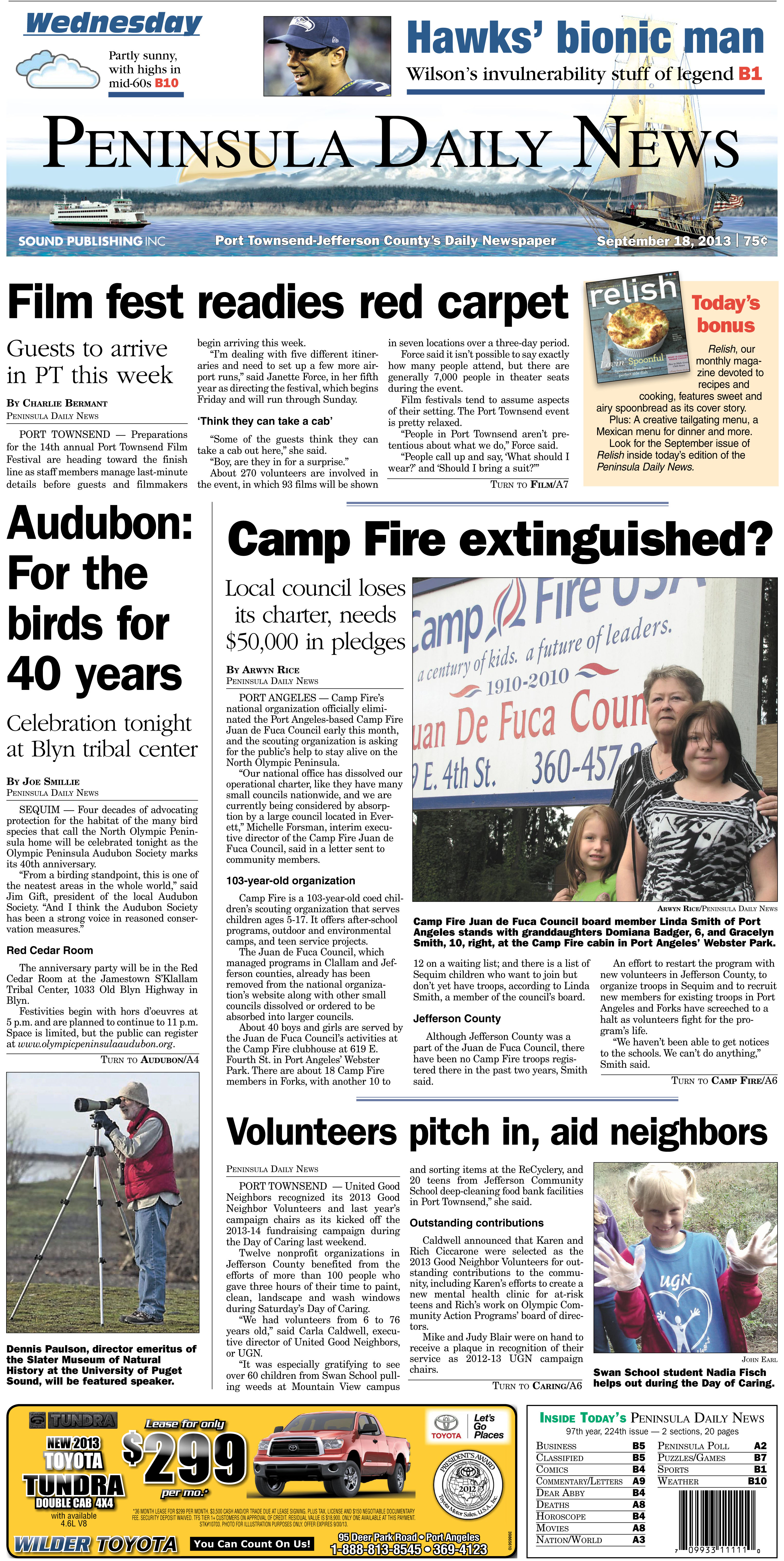 Wednesday's Page 1 for our Jefferson County readers. (Click on image to enlarge)