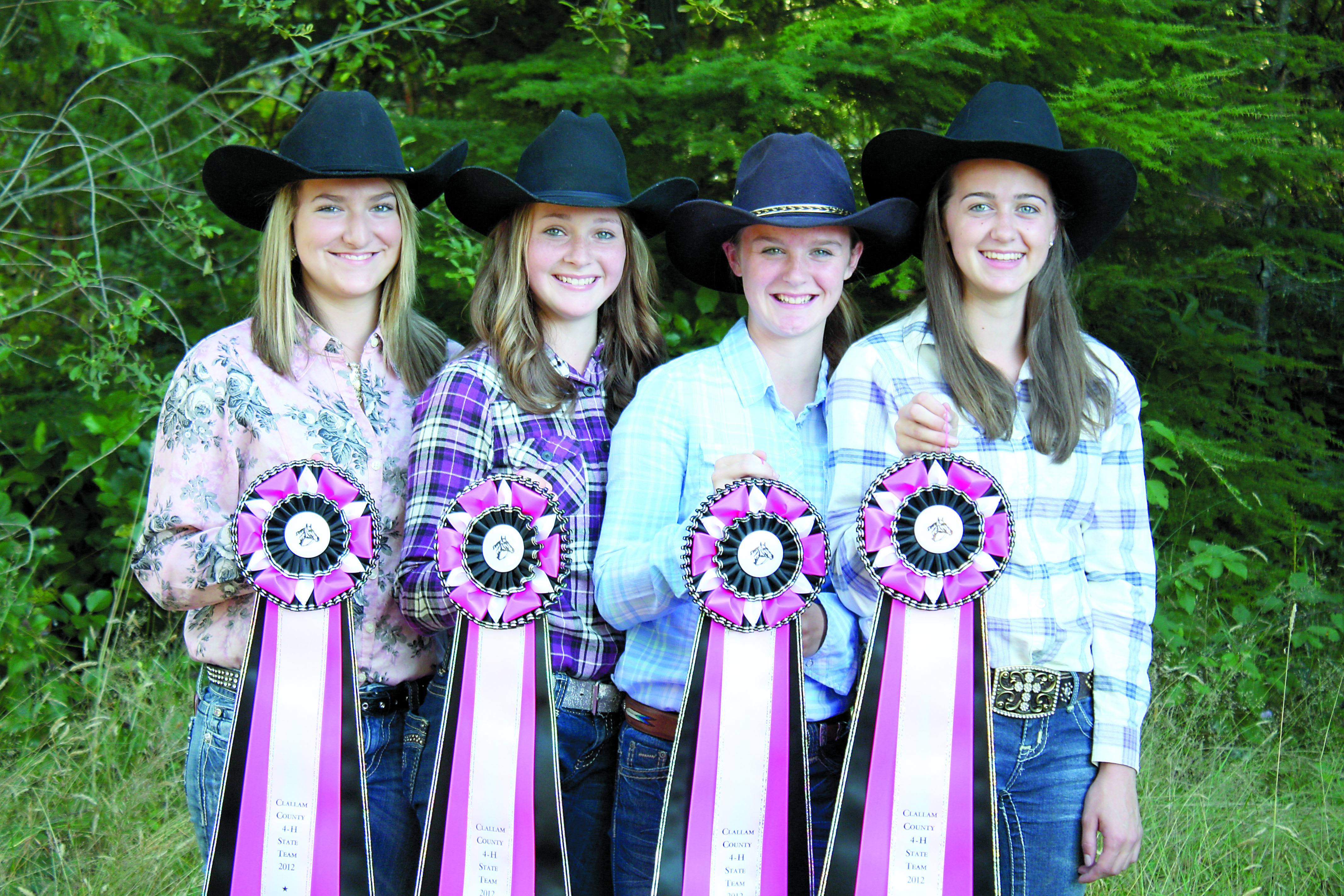 Intermediate 4-H riders who competed at the Western Washington Fair in Puyallup from Clallam County are