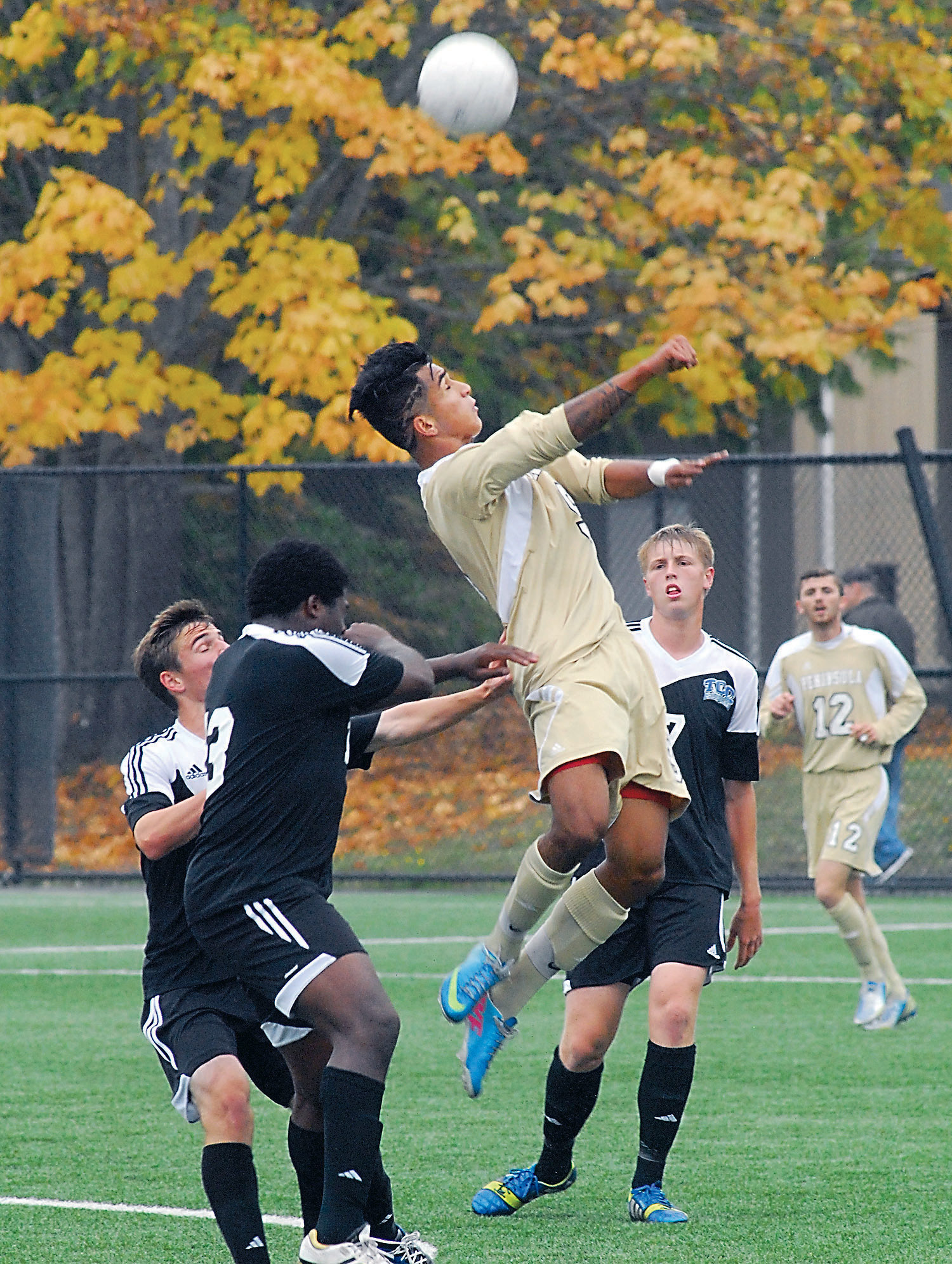 Peninsula College forward Alex Martinez