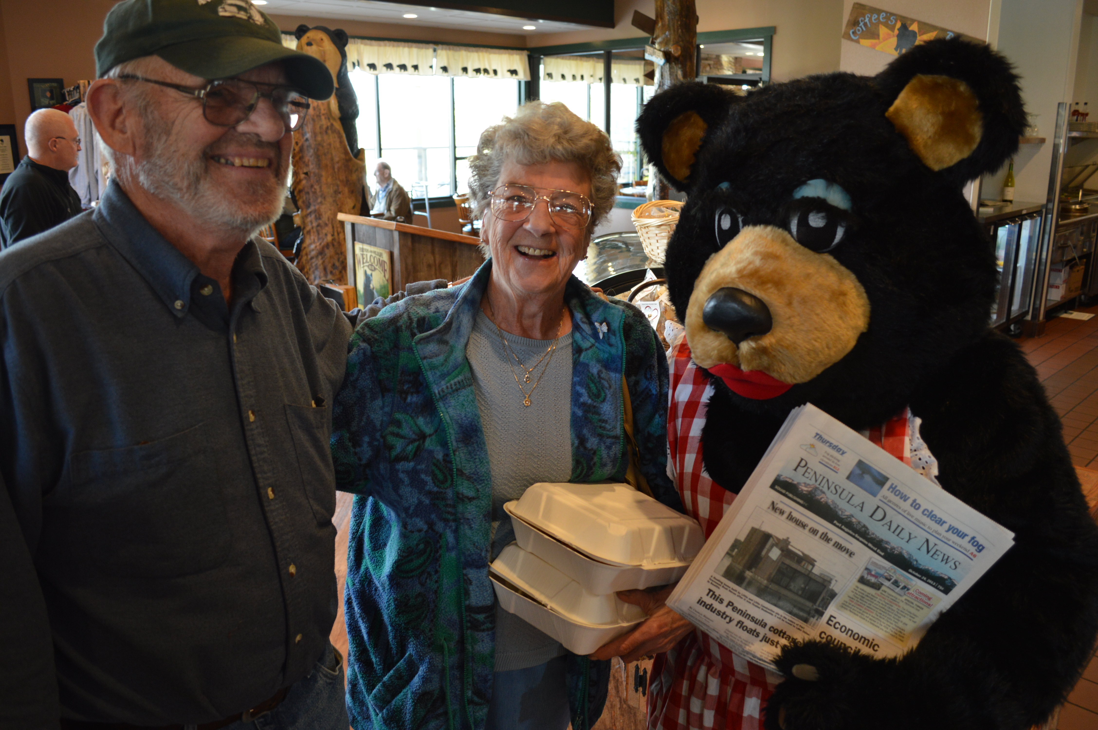 Breakfast special (with a free Peninsula Daily News) continues at 'The Bear' in Sequim