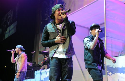 This photo from The Associated Press begins an album of photos from Emblem3 on tour in Los Angeles and Nashville