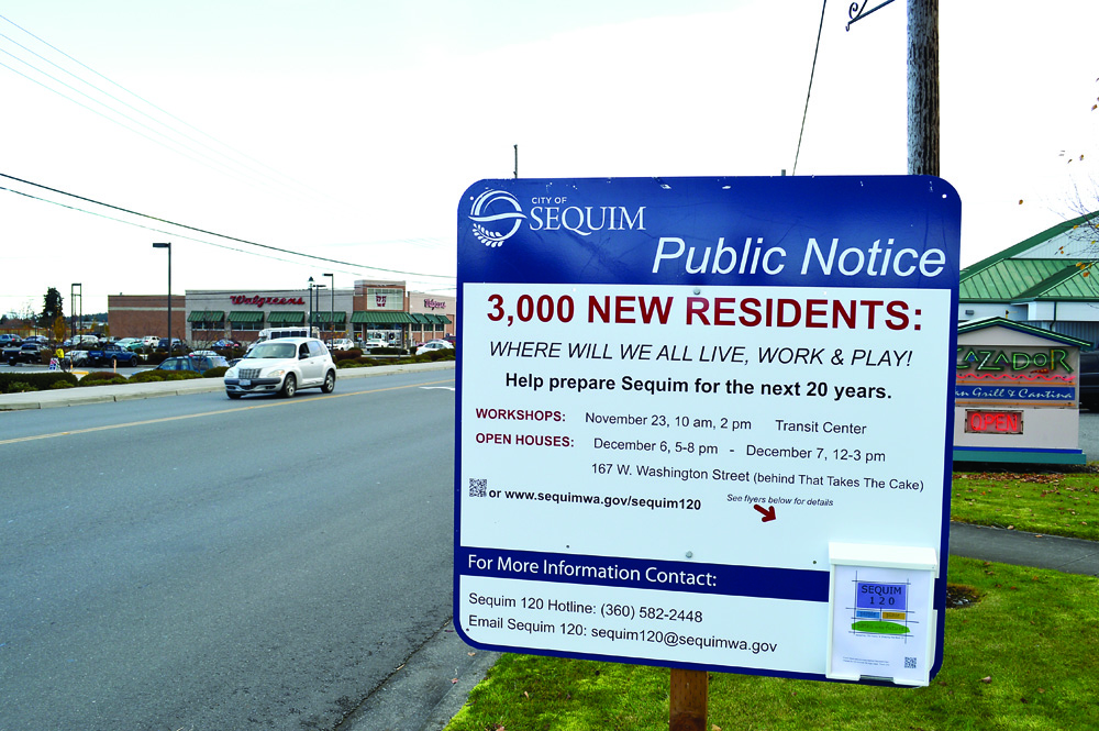 Sequim officials have posted public notice signs around town