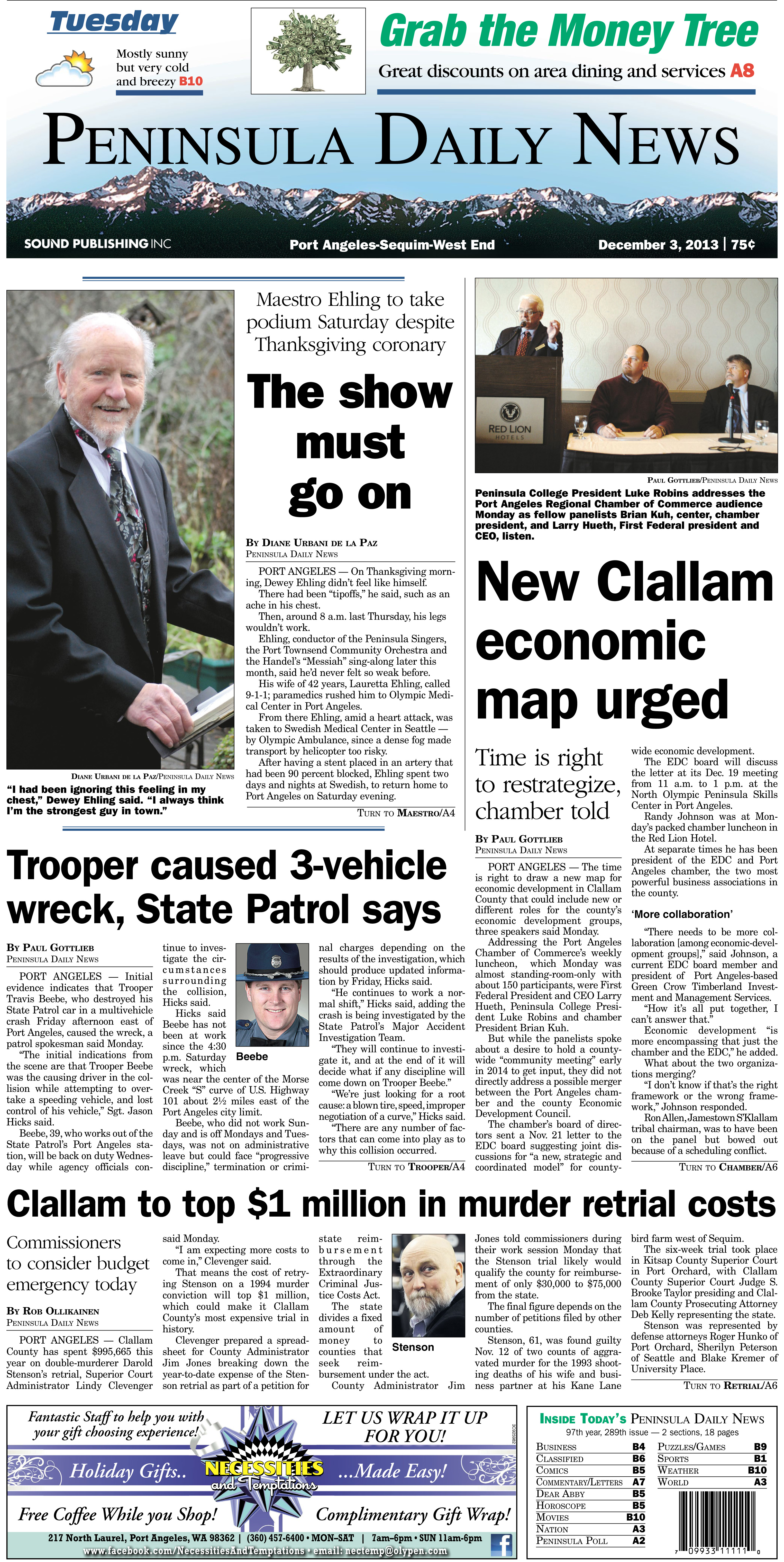 PDN Clallam County edition today.