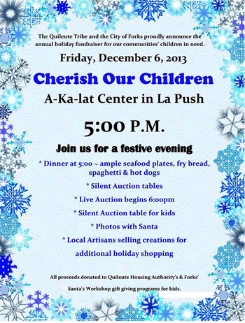 Cherish Our Children benefit scheduled in LaPush today