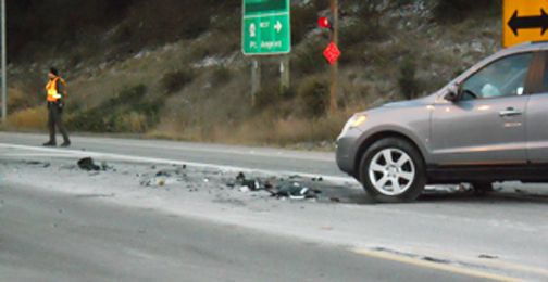 The scene at state Highway 104 and Beaver Valley Road this afternoon. Keppie Keplinger