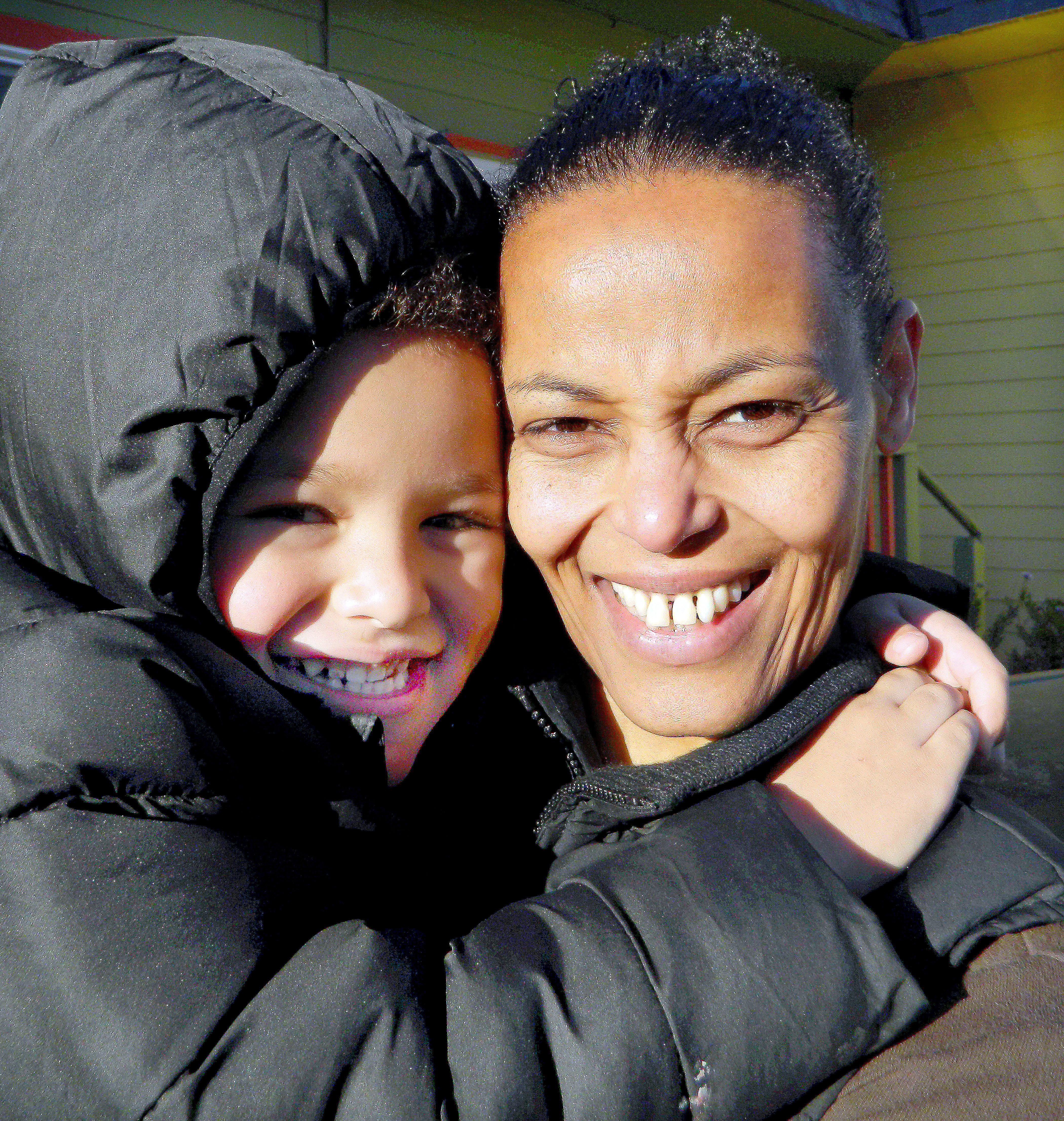 Maskerem Muka and her 4-year-old son