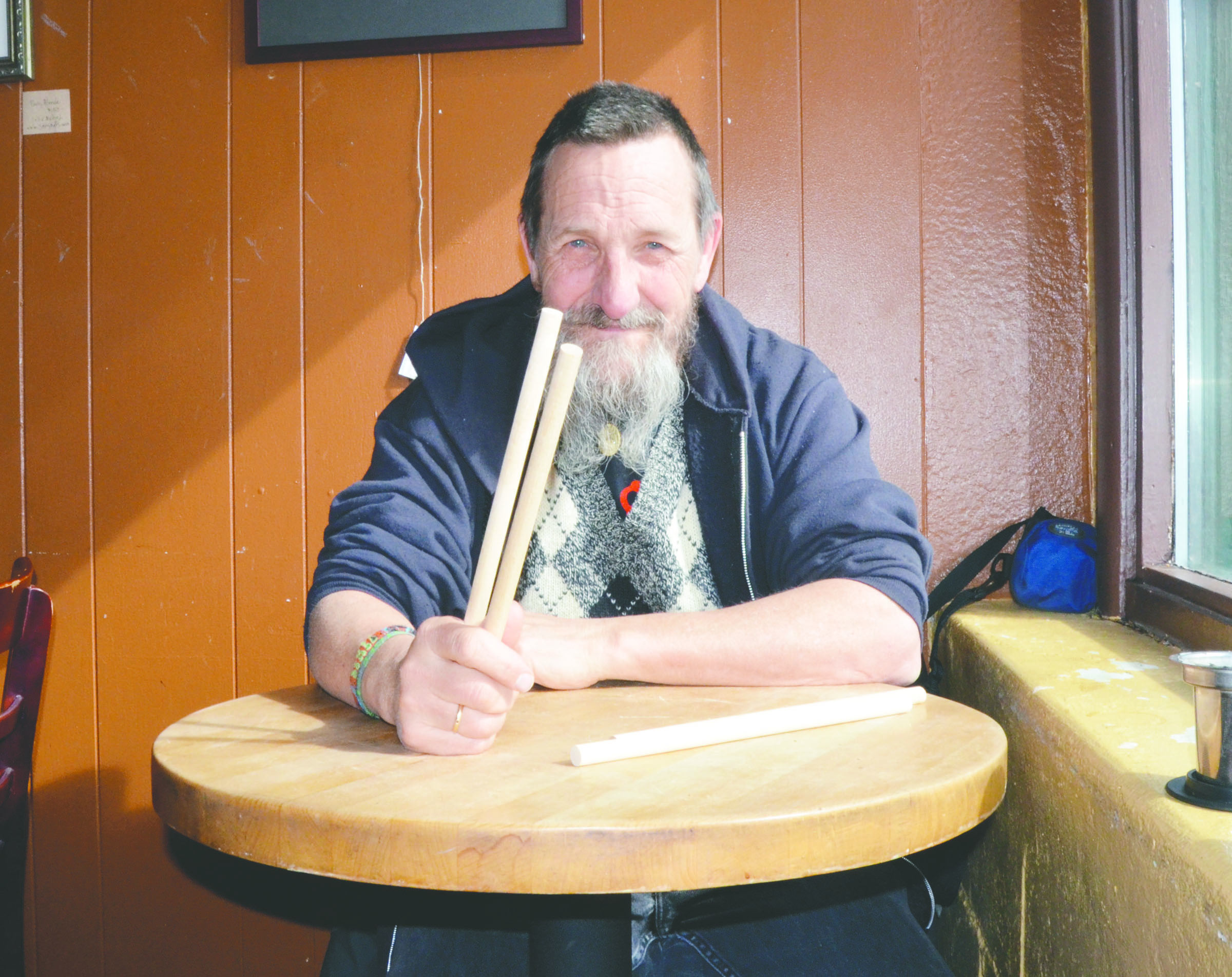 Artis the Spoonman hopes to debut a musical piece this spring using a Port Townsend landmark as a stage. — Charlie Bermant/Peninsula Daily News