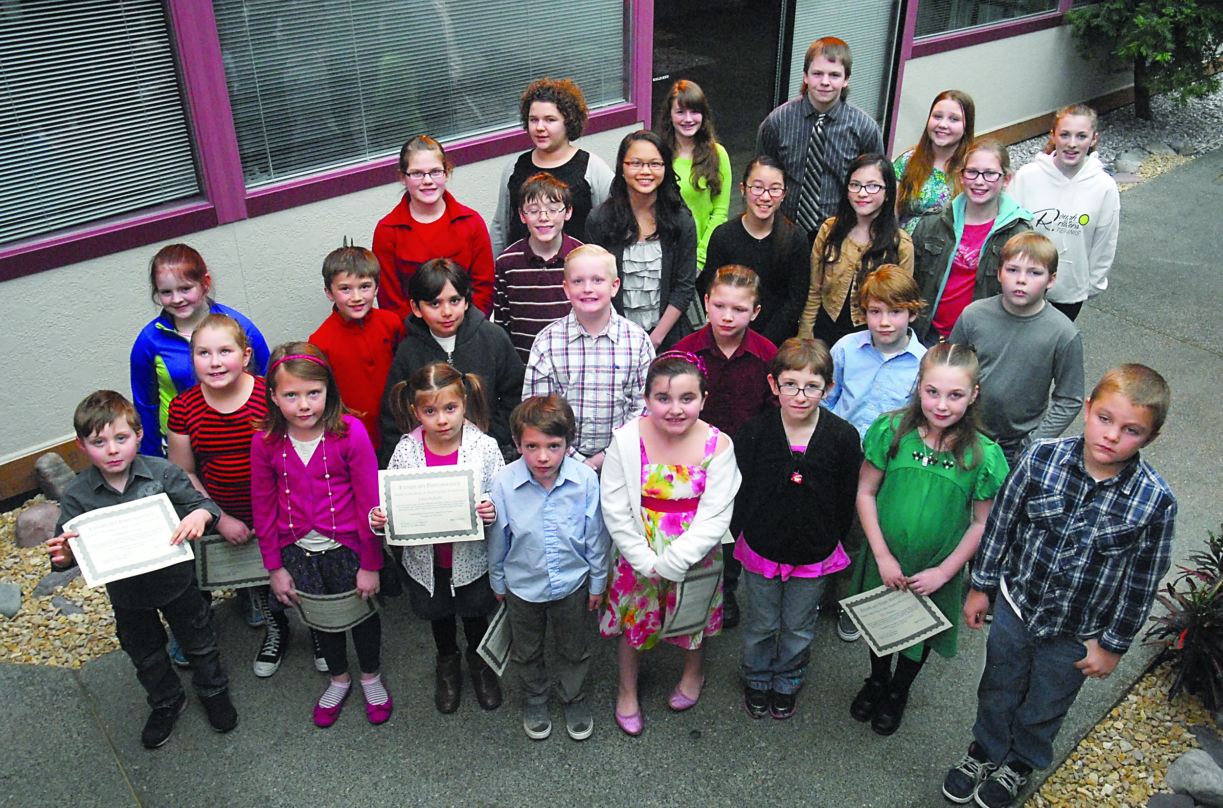 Winners in the Port Angeles School District’s Martin Luther King essay contest for 2014 include