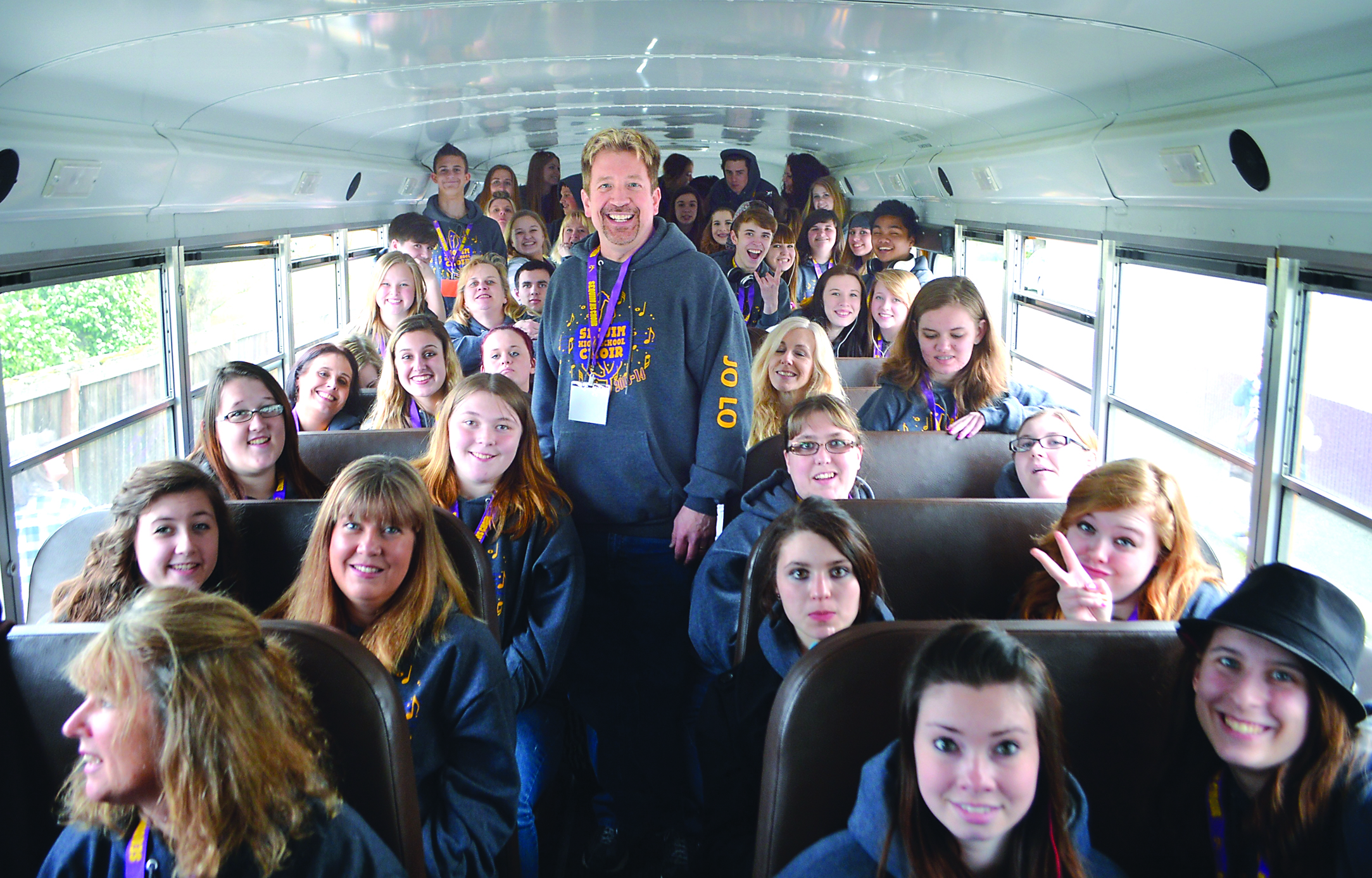 Members of Sequim High School’s choir