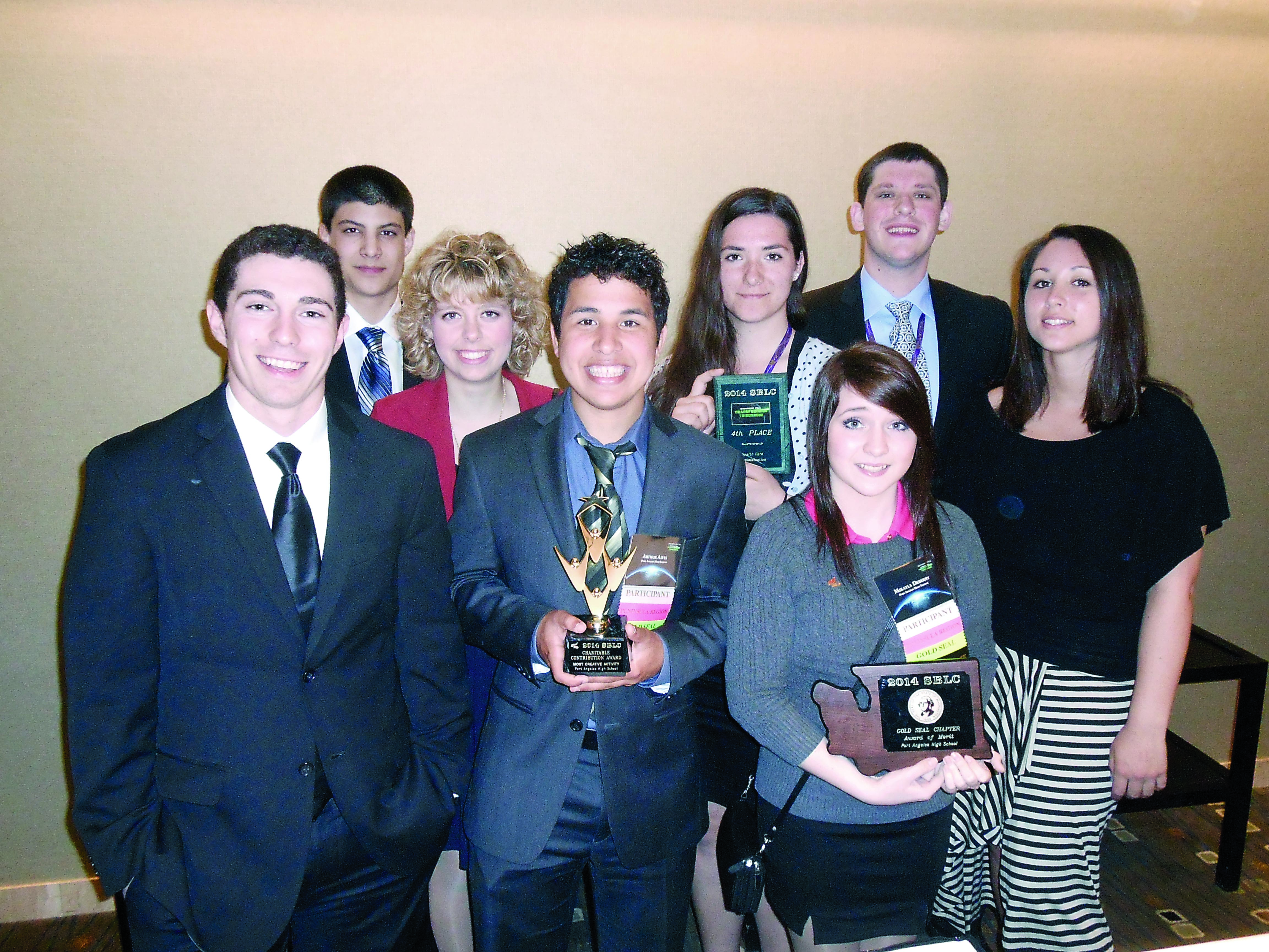 Port Angeles High School students who attended the annual Washington State Business Leadership Conference are