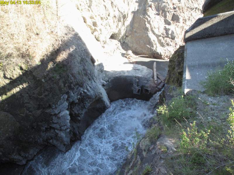 What remains of Glines Canyon Dam