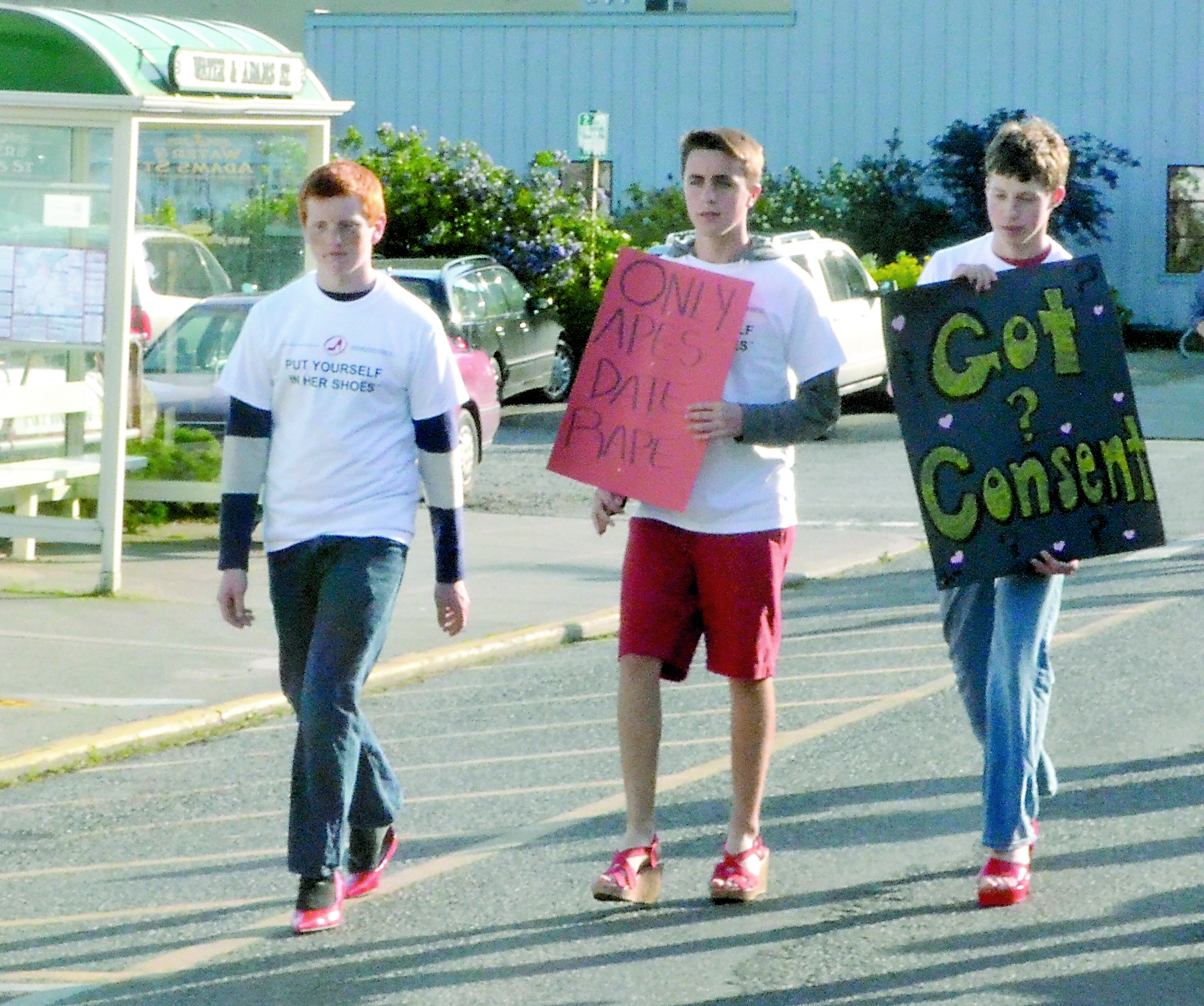 Port Townsend High School students Caleb Lombard