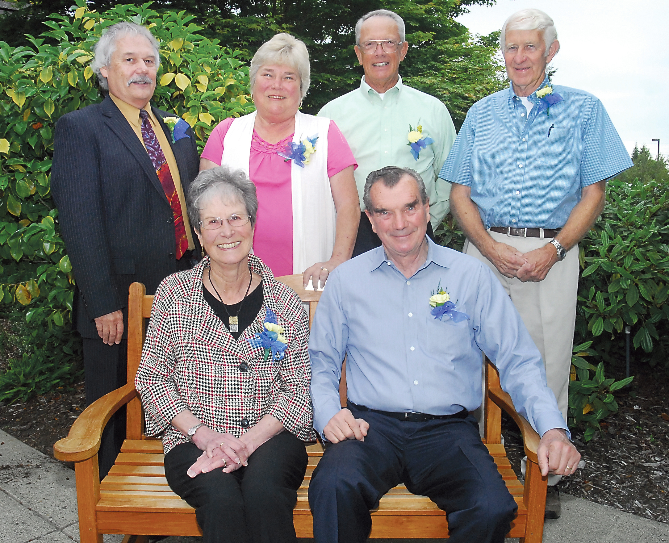 The 2014 Clallam County Community Service Award winners gather at Holy Trinity Lutheran Church in Port Angeles before the recognition ceremony. The winners were