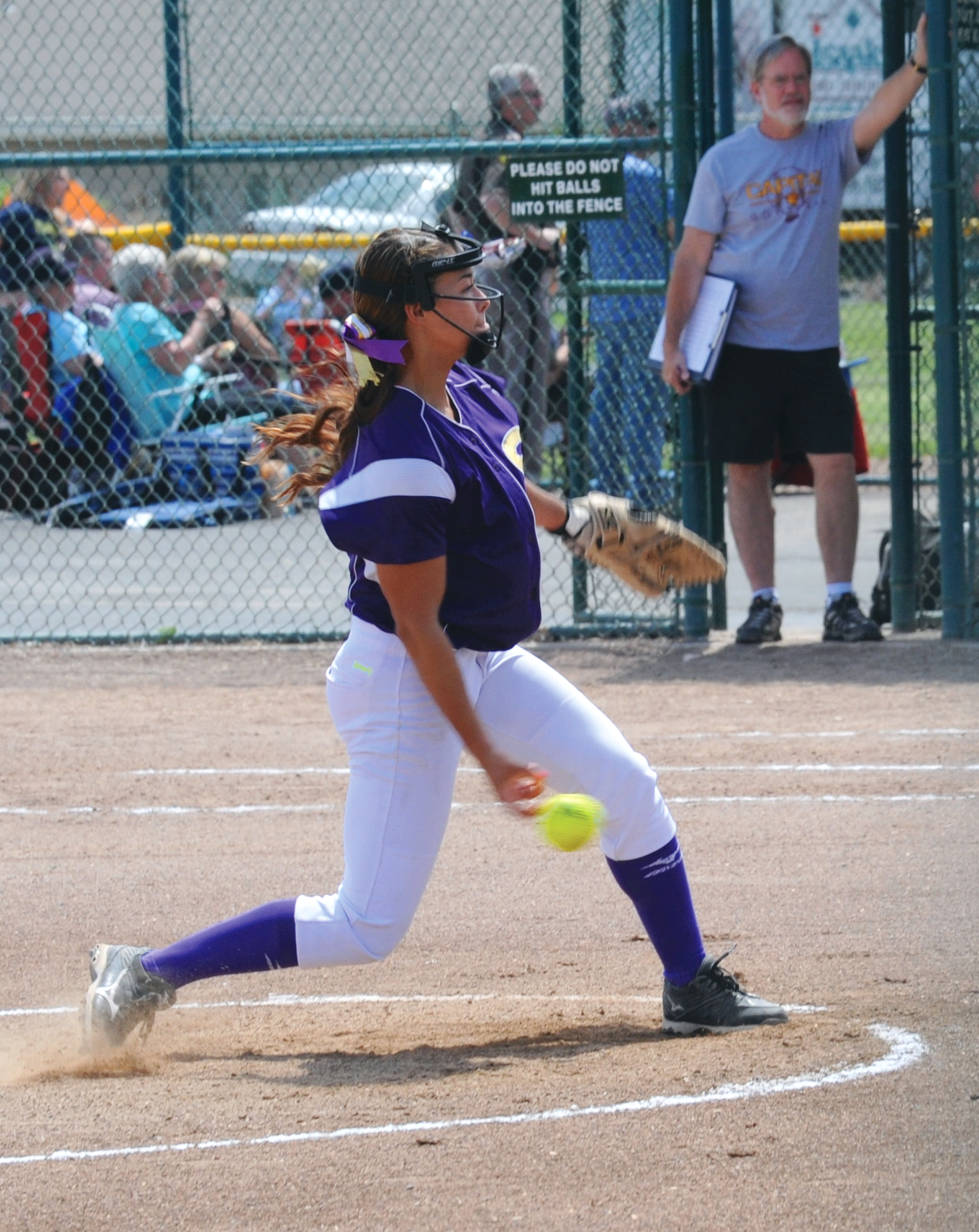 Makayla Bentz pitches for Sequim against Capital at the Class 2A state tournament last week. Bentz was voted the Olympic League MVP. Lonnie Archibald/for Peninsula Daily News