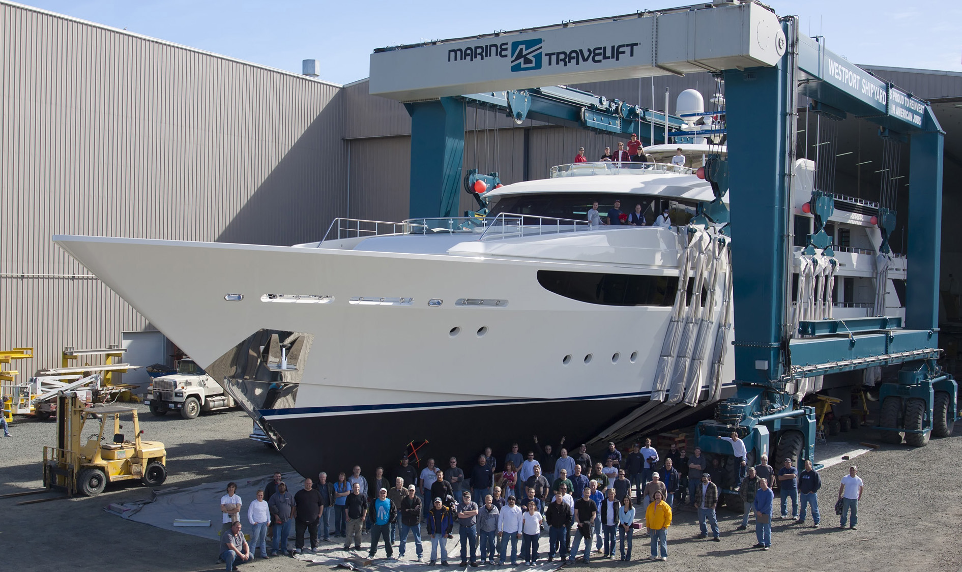 Westport Shipyard — now Westport LLC — builds 164-foot yachts at its Port Angeles plant.  —Photo by Timothy A. Owens