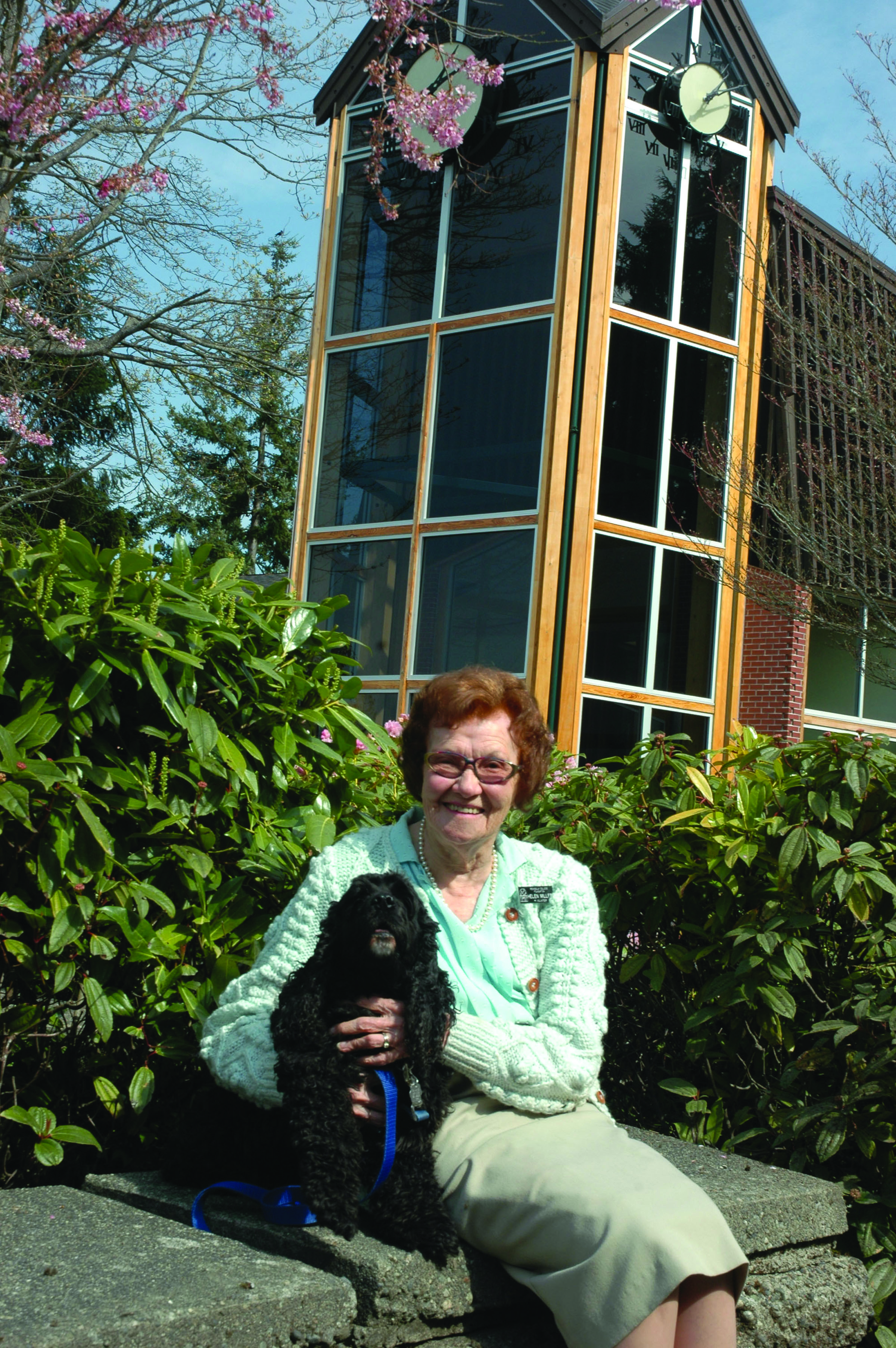 The late Helen Miller and her small dog