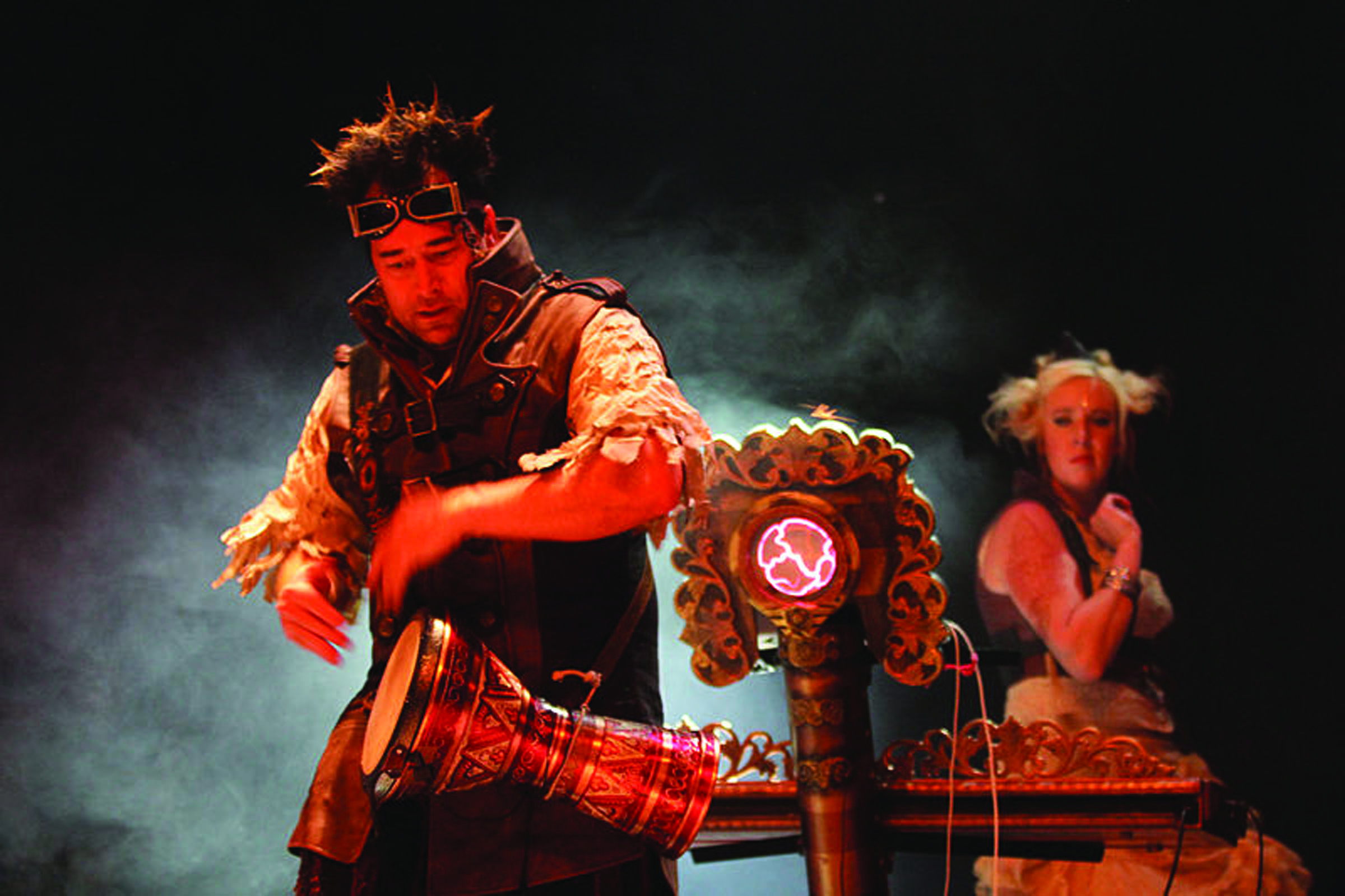 Seattle steampunk ensemble Abney Park brings its wild show dedicated to airships and Teslas to the Alle Stage in Port Angeles on Saturday.