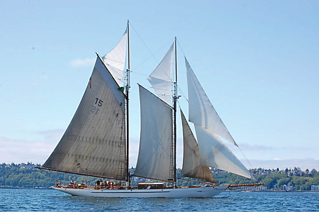 The historic schooner Adventuress will take passengers on a sail around Protection Island National Wildlife Refuge on Saturday.