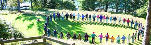 A gathering during a past Womanfest retreat at Lake Crescent. Peninsula Daily News