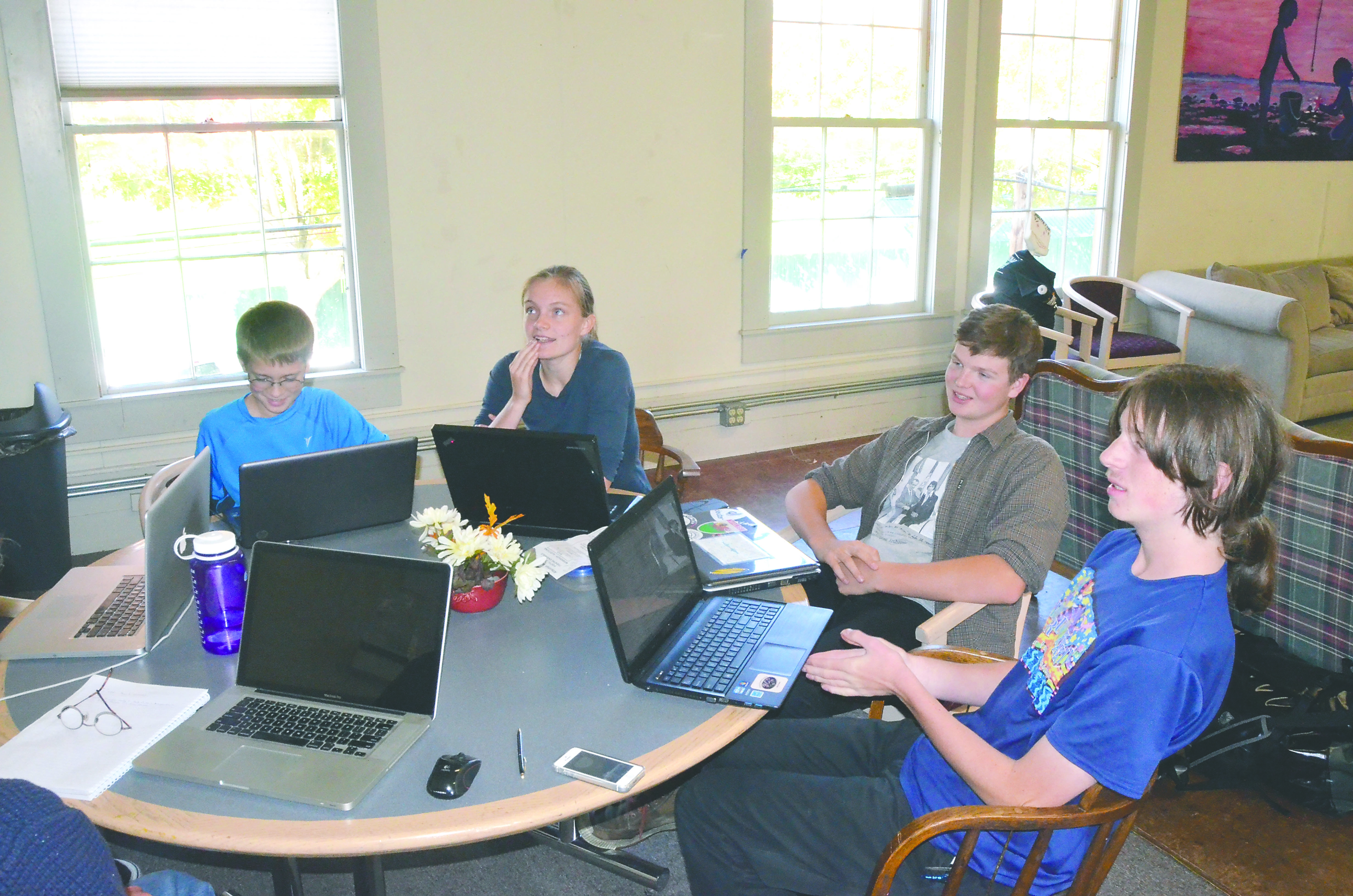 Jefferson Community School students (from left) Max Morningstar