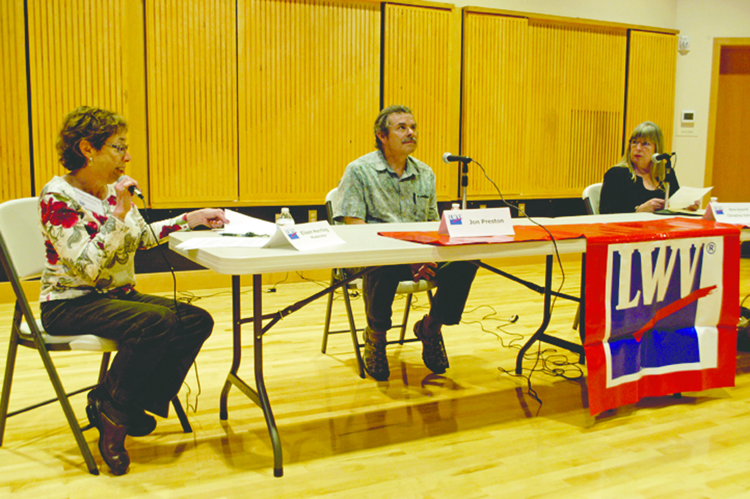 Eileen Herrling of the League of Women Voters of Clallam County