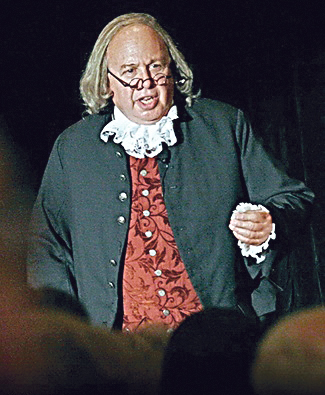 Ben Franklin given voice at Port Angeles performance today | Peninsula ...