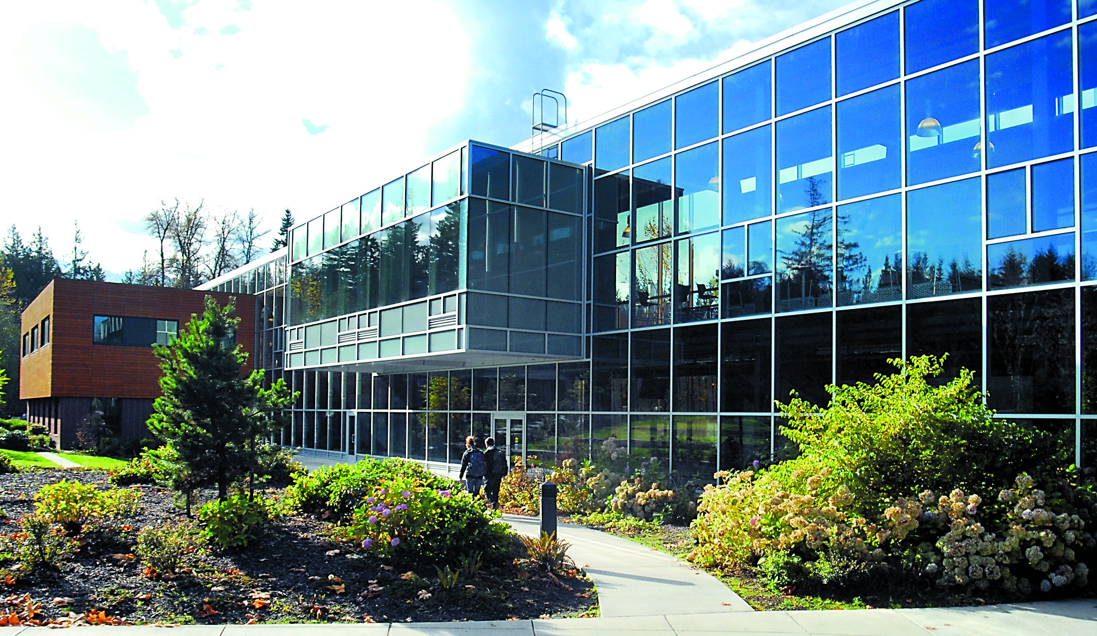 The former Science and Technology Building on the Port Angeles Peninsula College campus will be dedicated with the name of former Peninsula College President Tom Keegan on Nov. 16. Keith Thorpe/Peninsula Daily News