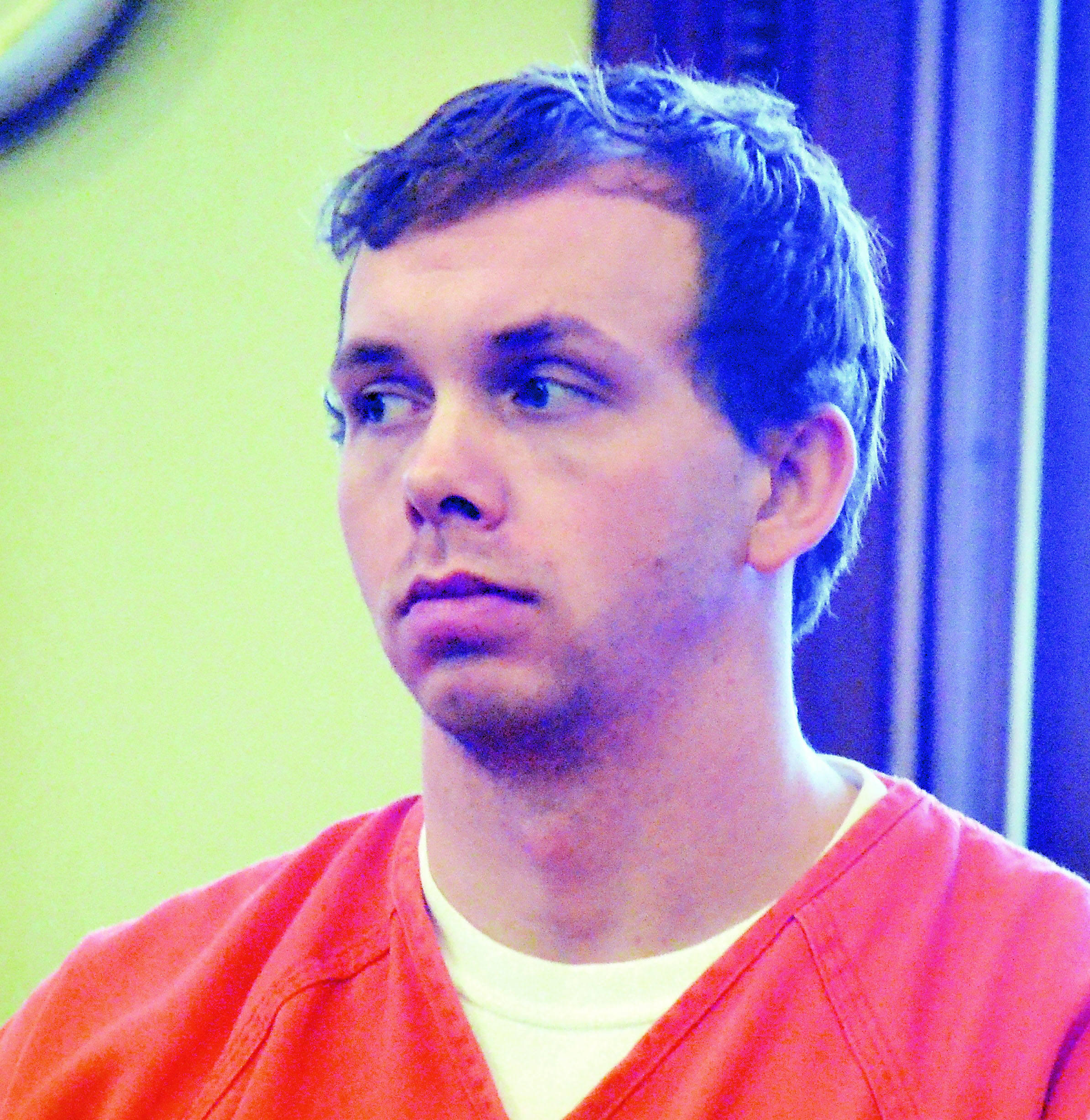 Kaleb Mayo during an Oct. 19 court appearance. Charlie Bermant/Peninsula Daily News