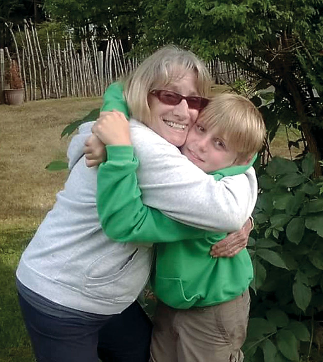 Jeffrey Jennings with his grandmother