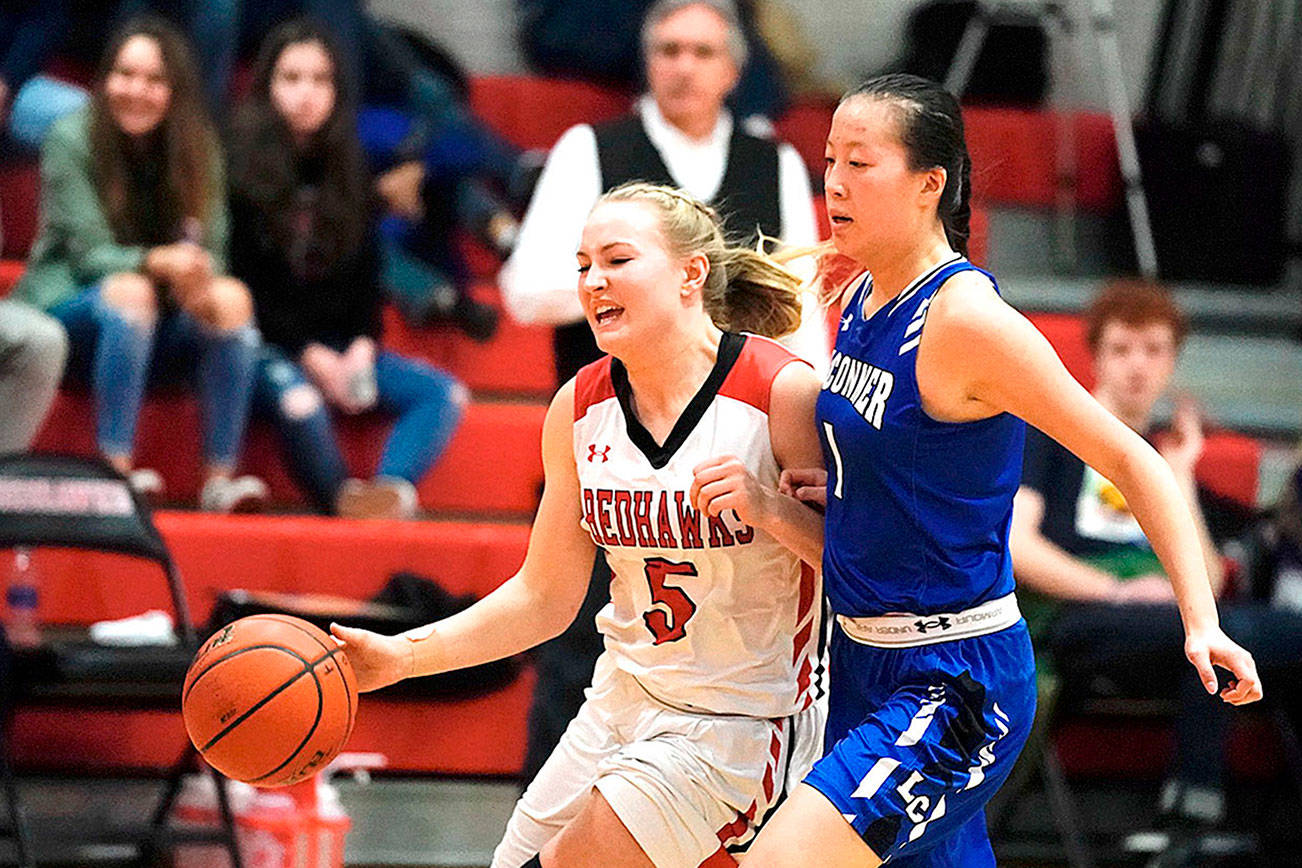 PREP GIRLS HOOPS: Foul trouble hurts Redhawks in loss to 2B power La Conner