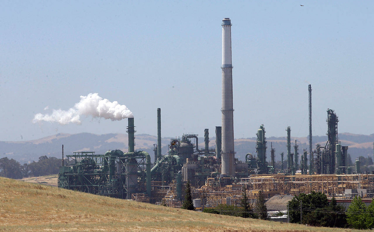 The Valero Benicia Refinery in Benicia, Calif., in July. (The Associated Press)