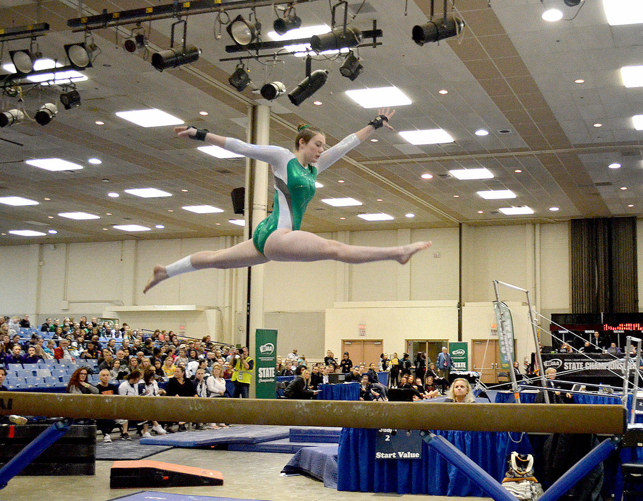 STATE GYMNASTICS AND SWIMMING: Port Angeles’ Middlestead 30th at state meet; three area divers in state’s top 11