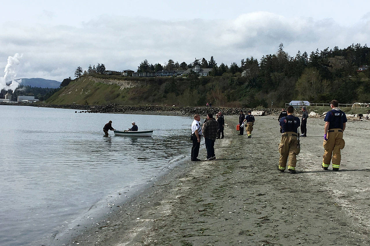 East Jefferson Fire-Rescue assisted with a water rescue Monday afternoon after a man fell from a boat in waters off Port Townsend. (East Jefferson Fire-Rescue)