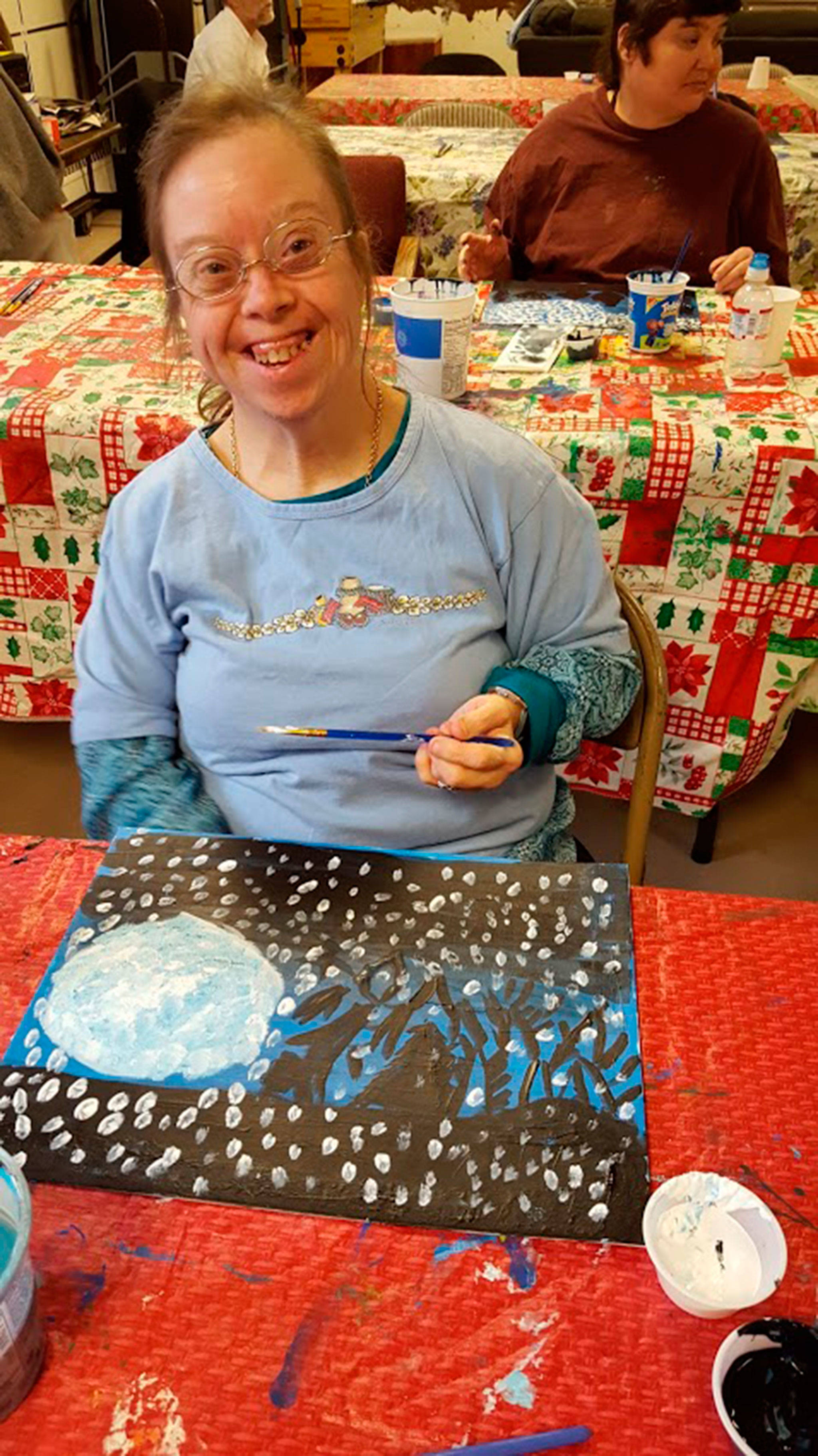 Joy Morrill is a Sequim-based Clallam Mosaic artist whose artwork will be shown at the Port Angeles Main Library’s quarterly Art Blast! event starting today and will remain on display through July 24.